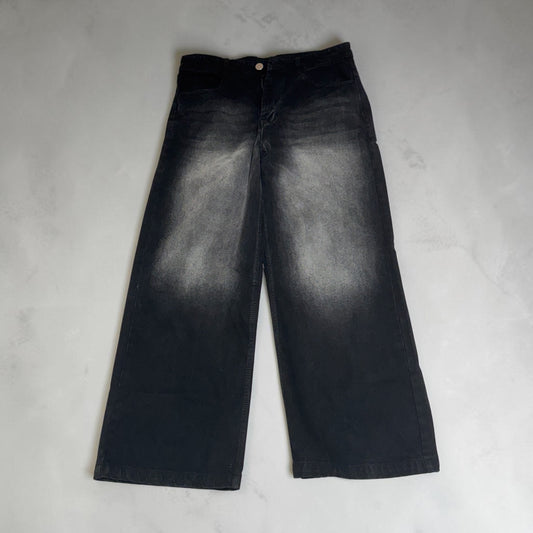 Carbon Fade Wide Leg Jeans